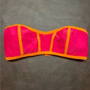 Brand new never worn Design Lab pink and orange bathing suit top medium